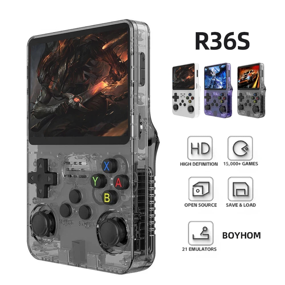 R36S Retro Console – 128GB Linux, 3.5" IPS Display