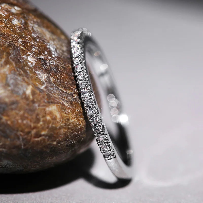 Minimalist Zircon Thin Ring