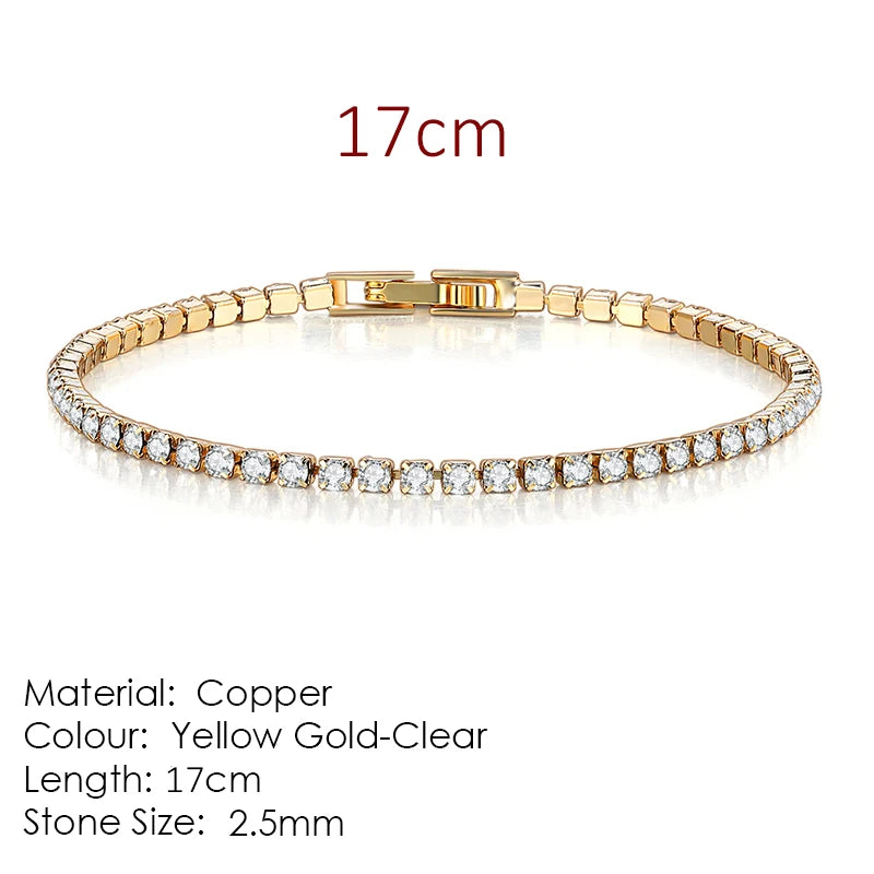 Zirconia Tennis Chain Bracelet