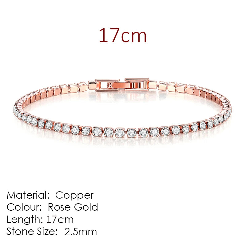 Zirconia Tennis Chain Bracelet