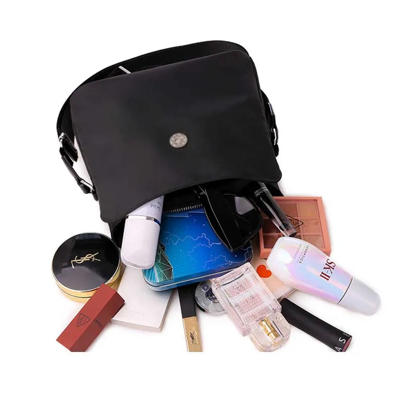 Vintage Waterproof Nylon Shoulder Bag – Simple Women’s Crossbody & Daily Travel Purse