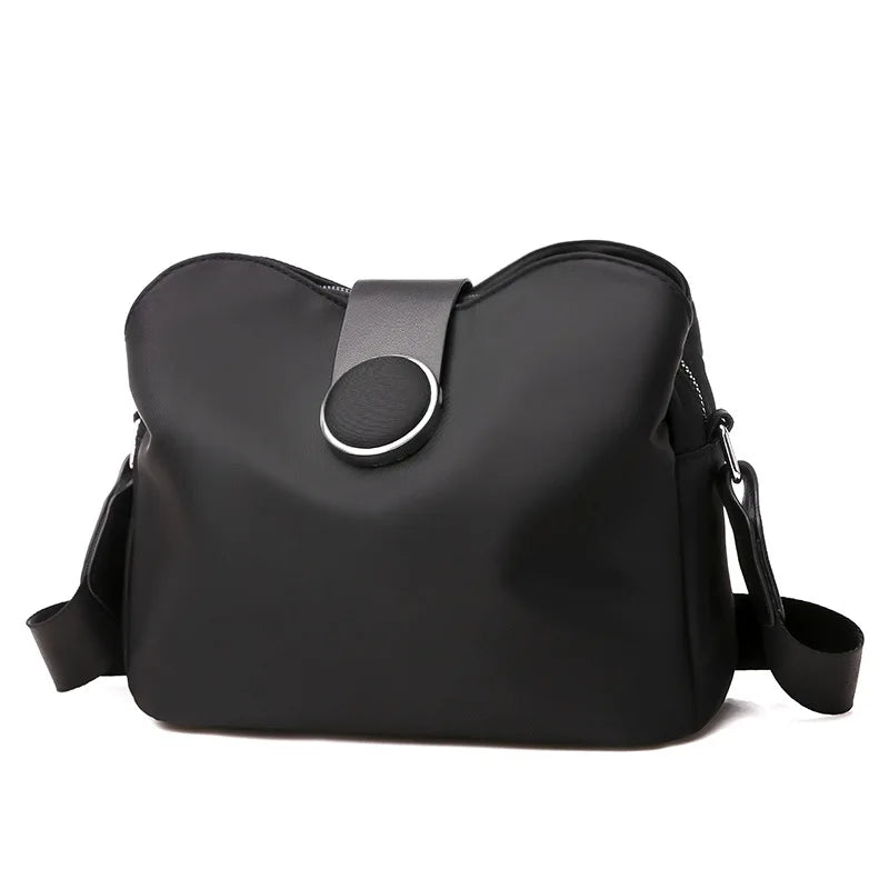 Vintage Waterproof Nylon Shoulder Bag – Simple Women’s Crossbody & Daily Travel Purse