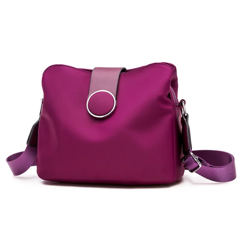Vintage Waterproof Nylon Shoulder Bag – Simple Women’s Crossbody & Daily Travel Purse