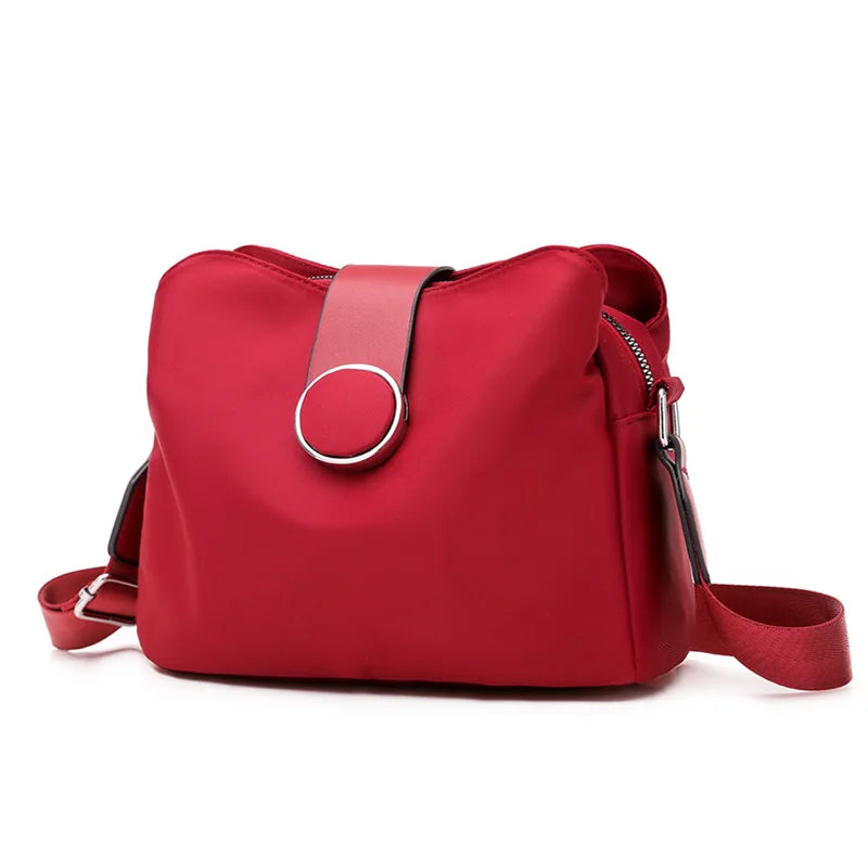 Vintage Waterproof Nylon Shoulder Bag – Simple Women’s Crossbody & Daily Travel Purse