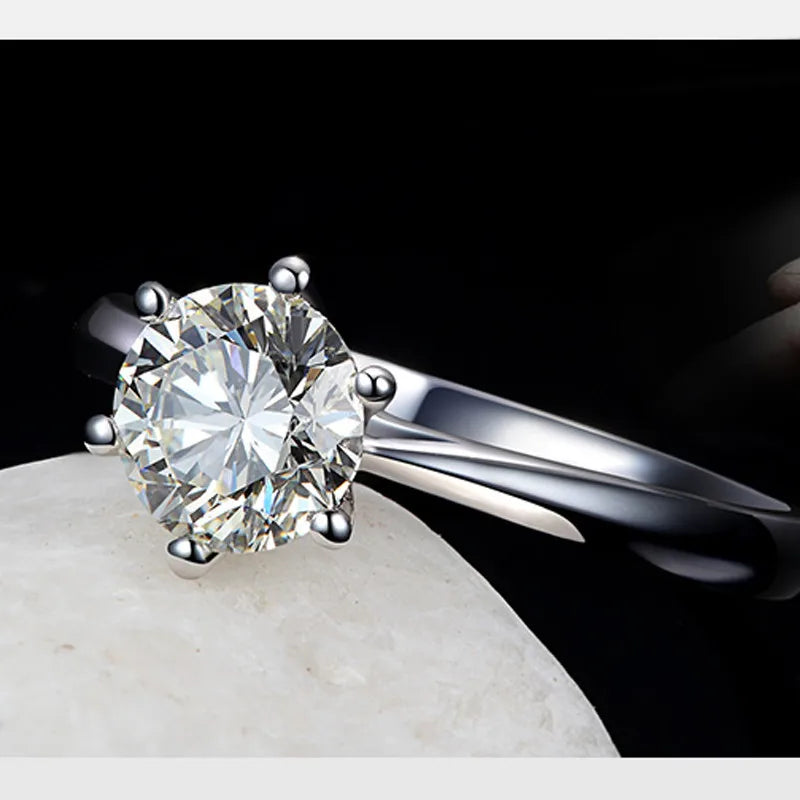 S925 Crystal Wedding Ring