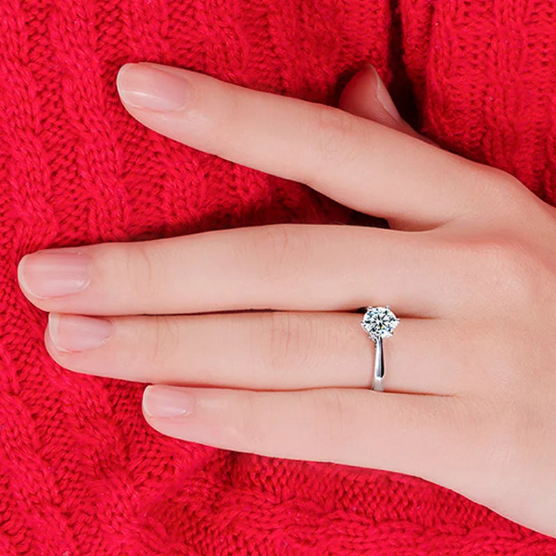 S925 Crystal Wedding Ring