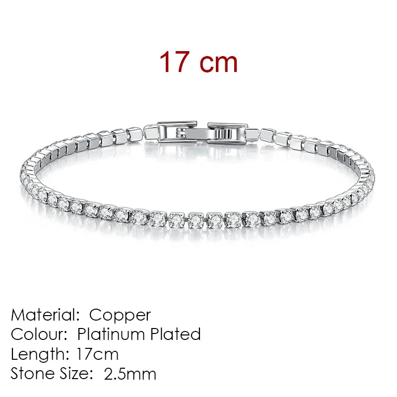 Zirconia Tennis Chain Bracelet