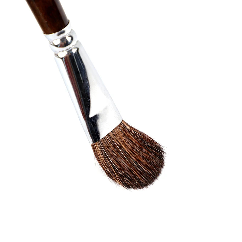 6pcs Watercolor & Acrylic Round Head Brushes – Animal Hair