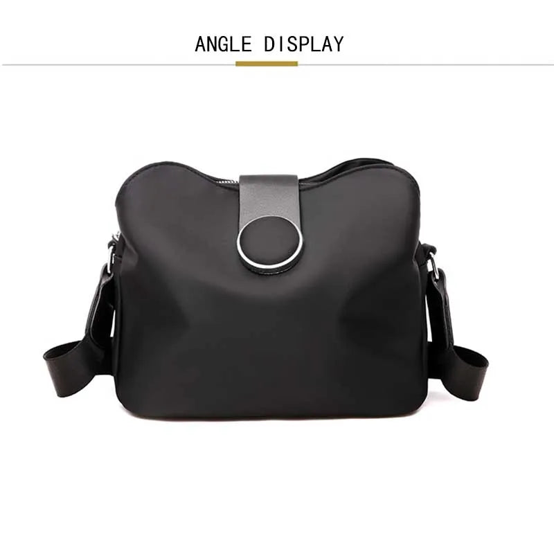 Vintage Waterproof Nylon Shoulder Bag – Simple Women’s Crossbody & Daily Travel Purse