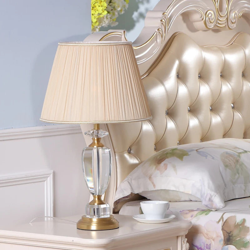 European Style K9 Crystal Table Lamp Luxury Modern Minimalist Table Lamp Decorative Lamps For Bedroom Bedside Lamp