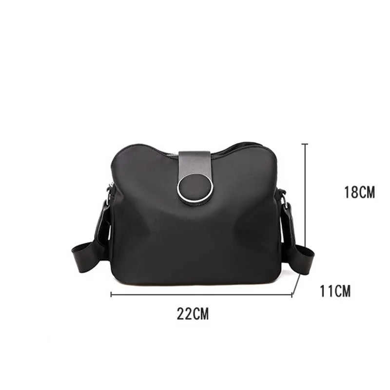 Vintage Waterproof Nylon Shoulder Bag – Simple Women’s Crossbody & Daily Travel Purse