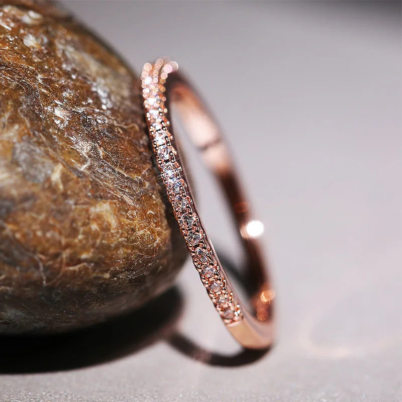 Minimalist Zircon Thin Ring