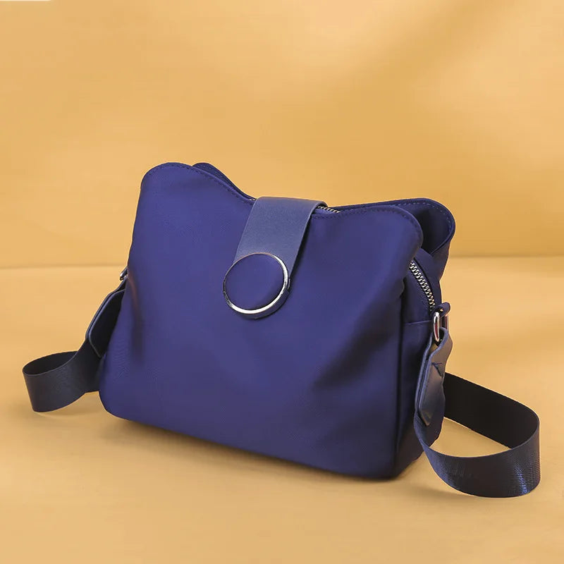 Vintage Waterproof Nylon Shoulder Bag – Simple Women’s Crossbody & Daily Travel Purse