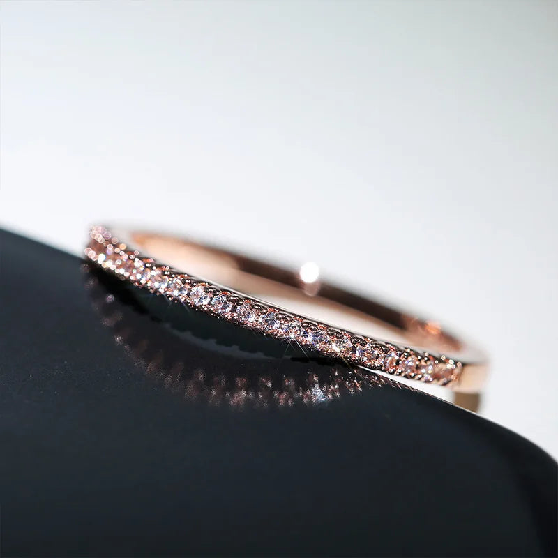 Minimalist Zircon Thin Ring