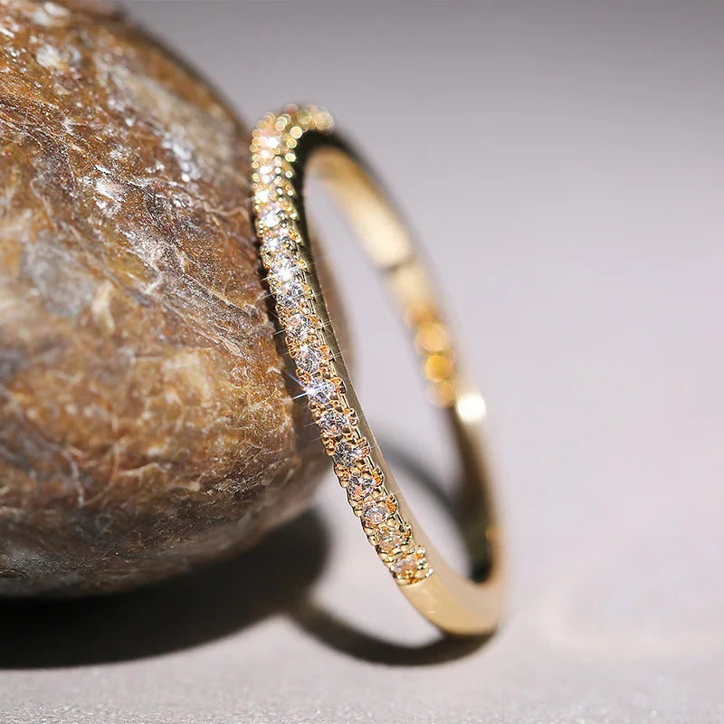 Minimalist Zircon Thin Ring