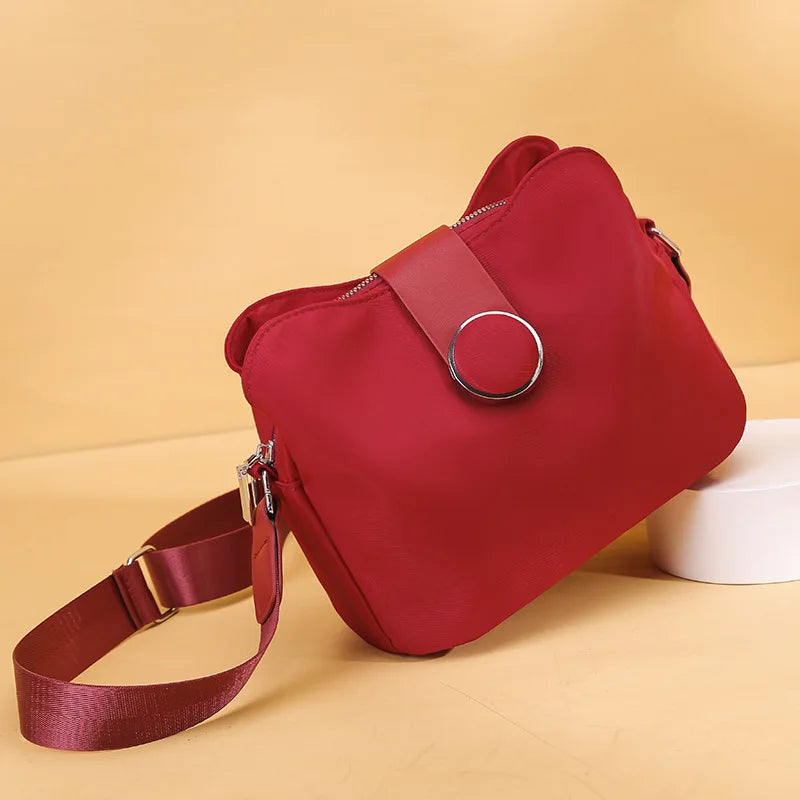 Vintage Waterproof Nylon Shoulder Bag – Simple Women’s Crossbody & Daily Travel Purse