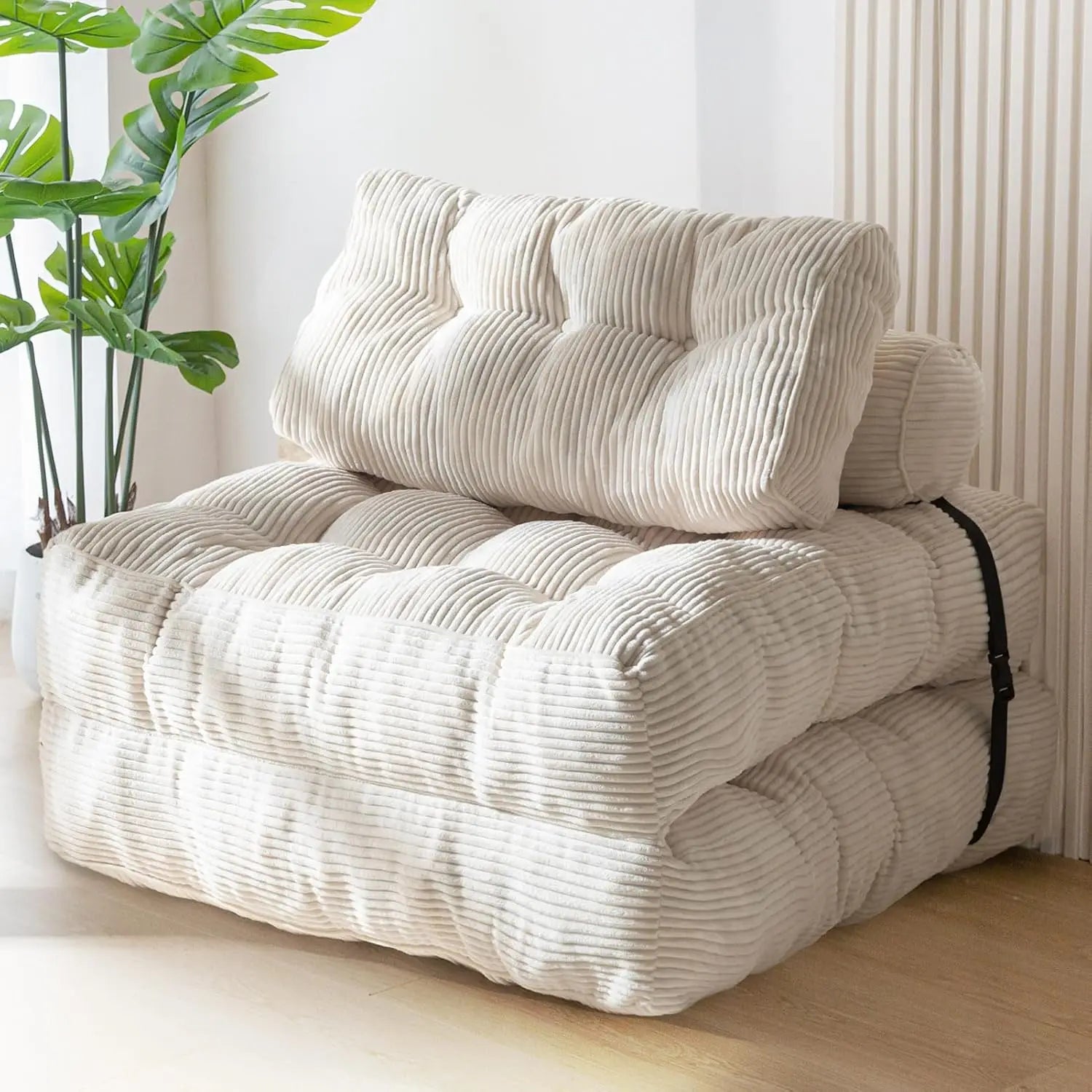 Vacuum Compression Sofa Foldable Simple Fabric Corner Modular Couch Floor Multi Function Nordic Living Room Bedroom Decoration