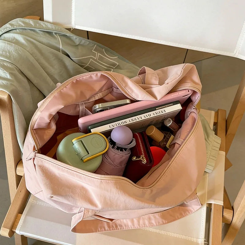 Casual Large Capaci Nylon Cloth Bag Women 2025 New Fashion Commuter Shoulder Bag Short-Distance Travel Bag Fitness Handb Women
