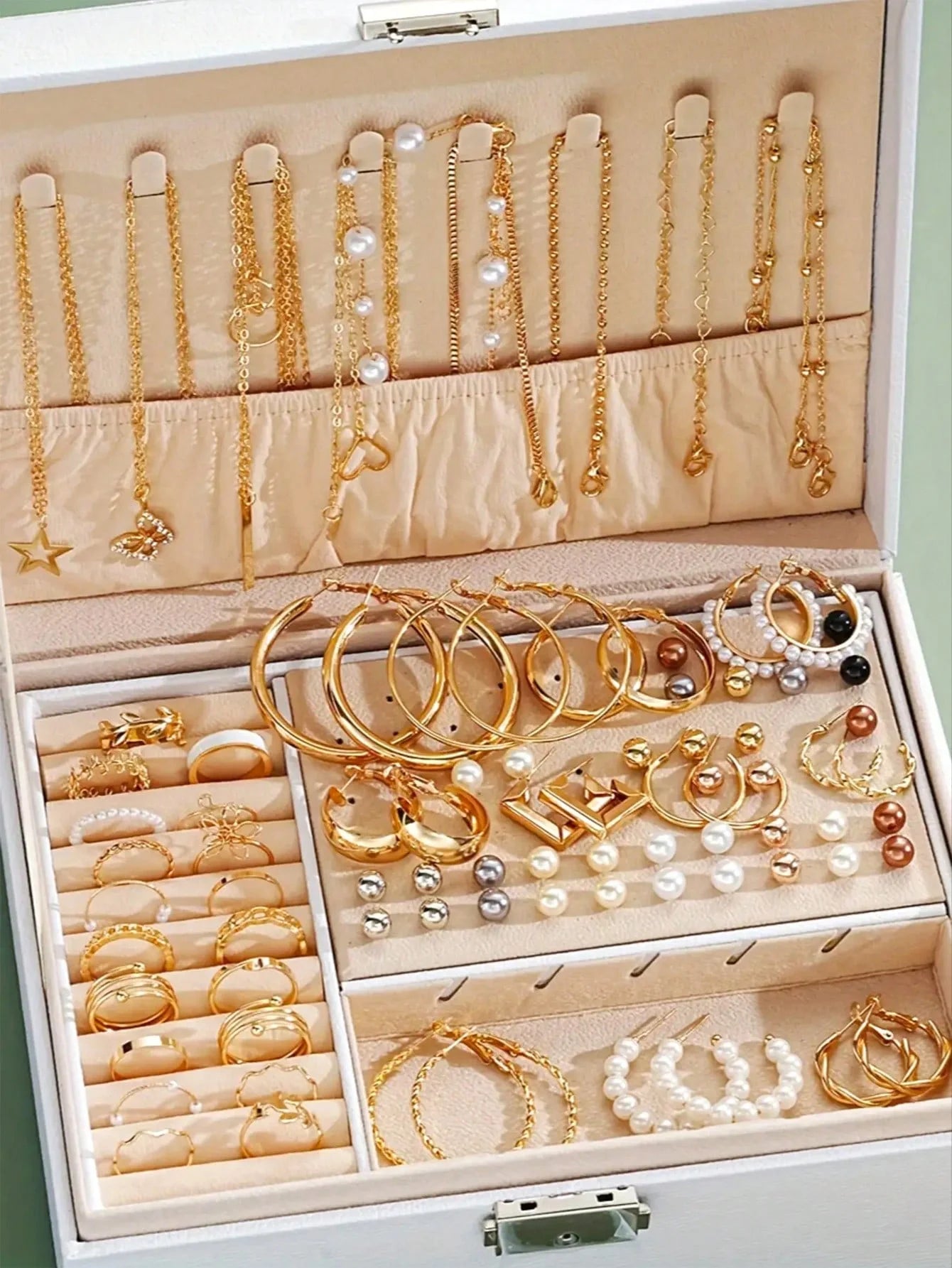 86PCS Elegant Pearl Jewelry Set