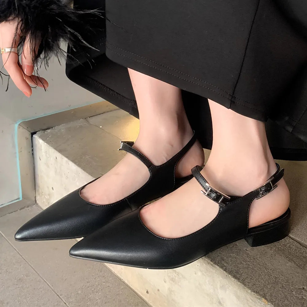 Women’s Leather Slingback Flats
