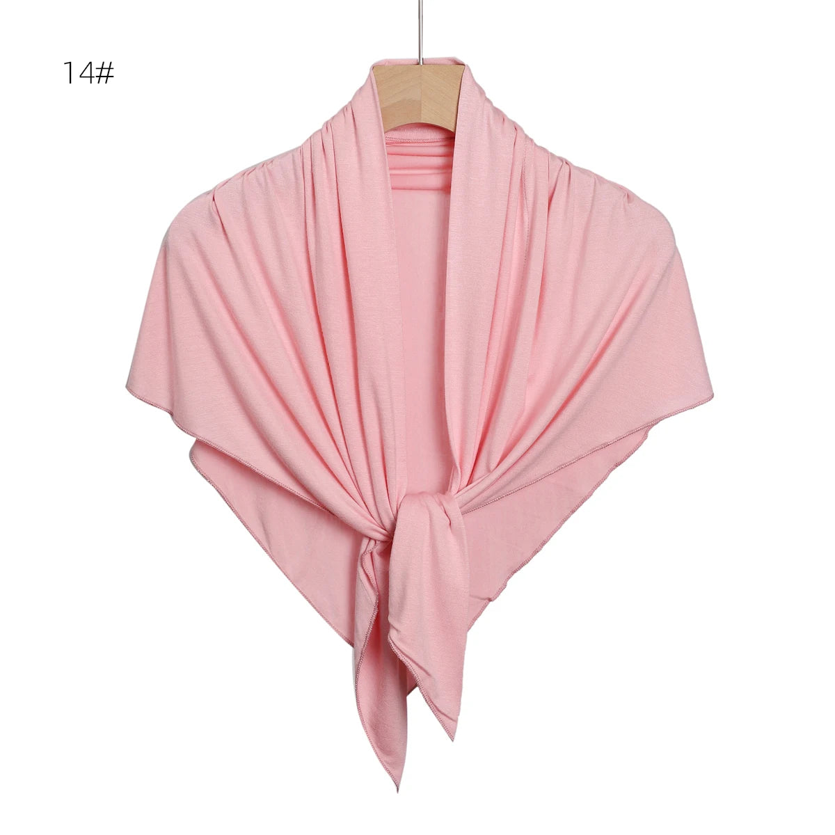 2024 New Solid Color Soft Modal Triangle Scarf Hijab Elastic Mercerized Cotton Wrap for Muslim Woman Hot Sale Headscarf