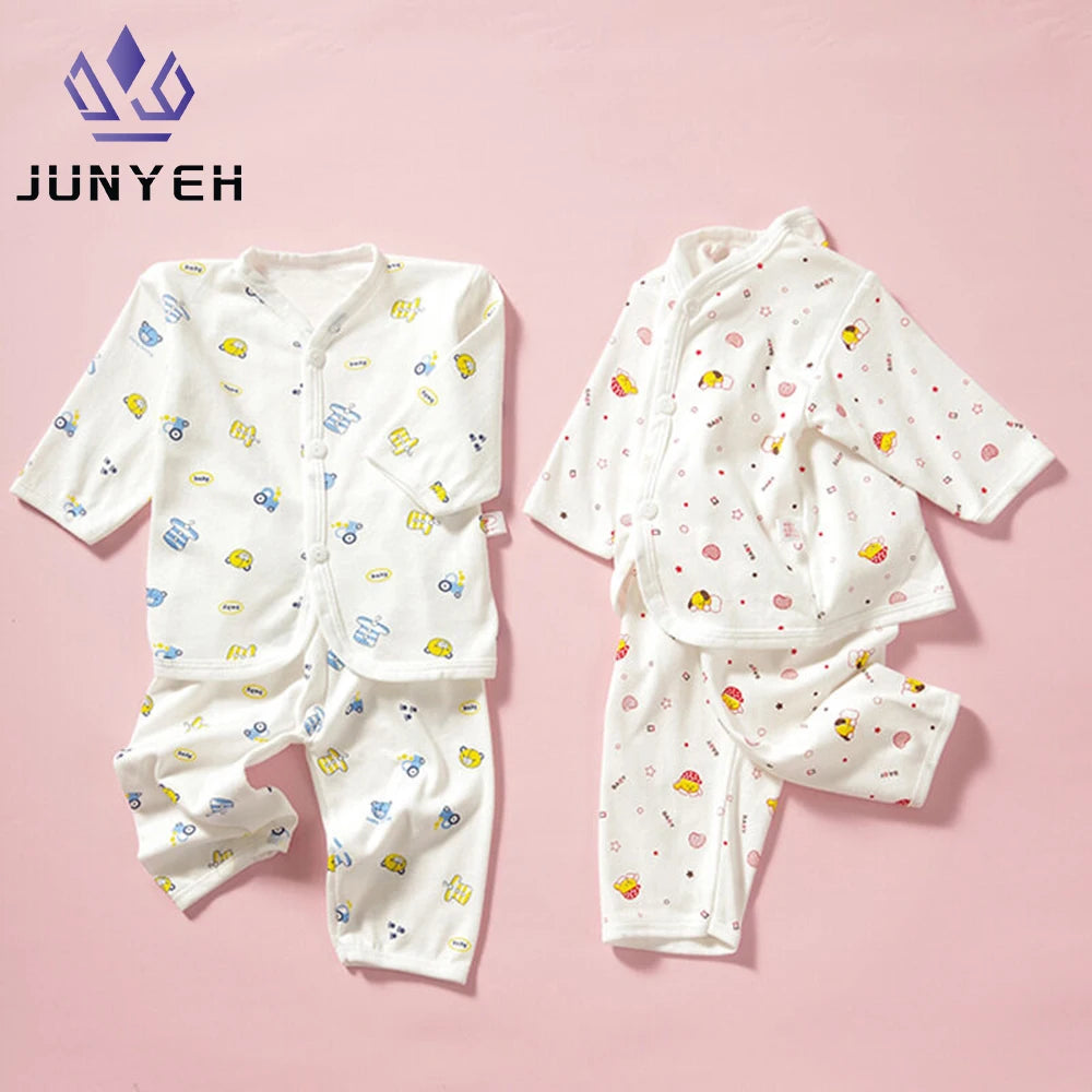 Newborn Cartoon Cotton Set – Top & Pants 0-3M