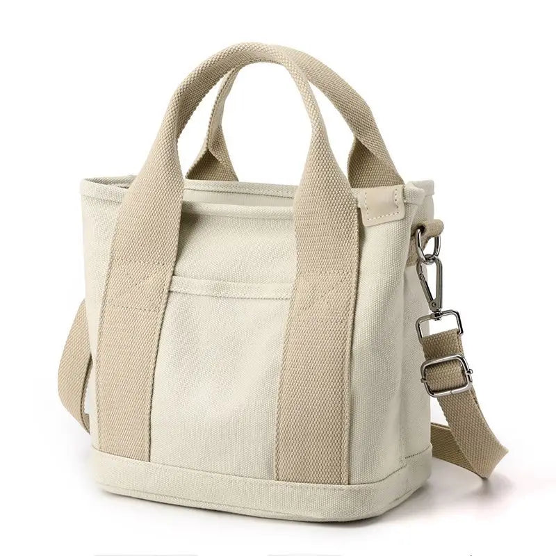 Xierya Women’s Small Canvas Shoulder Bag – Stylish Zippered Mobile Phone Bucket Tote