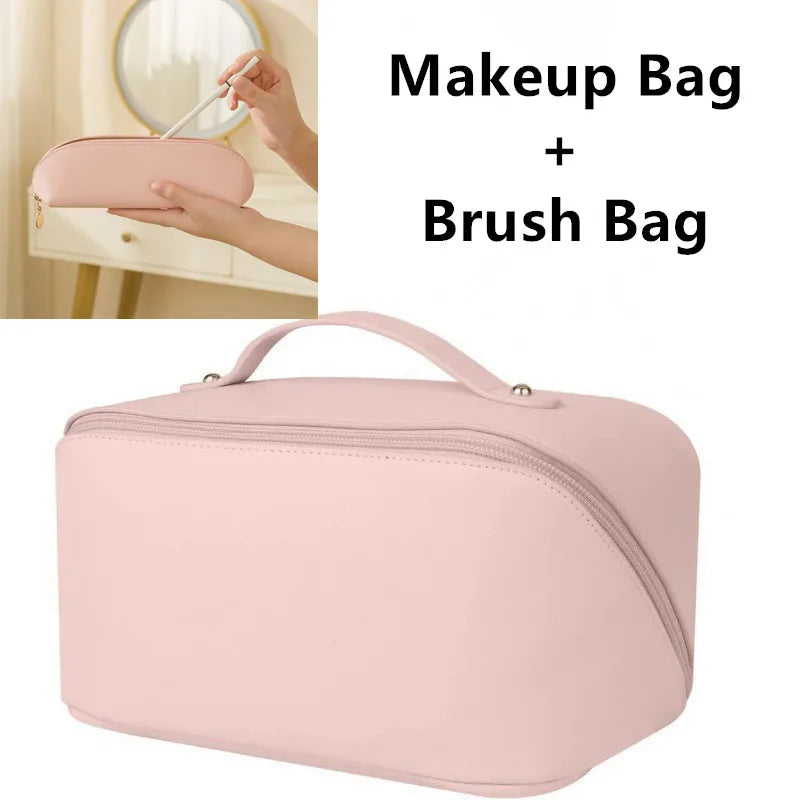 Custom Leather Embroidered Makeup Bag – Personalized Gift