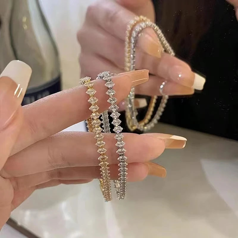 Roman Crystal Chain Bracelet