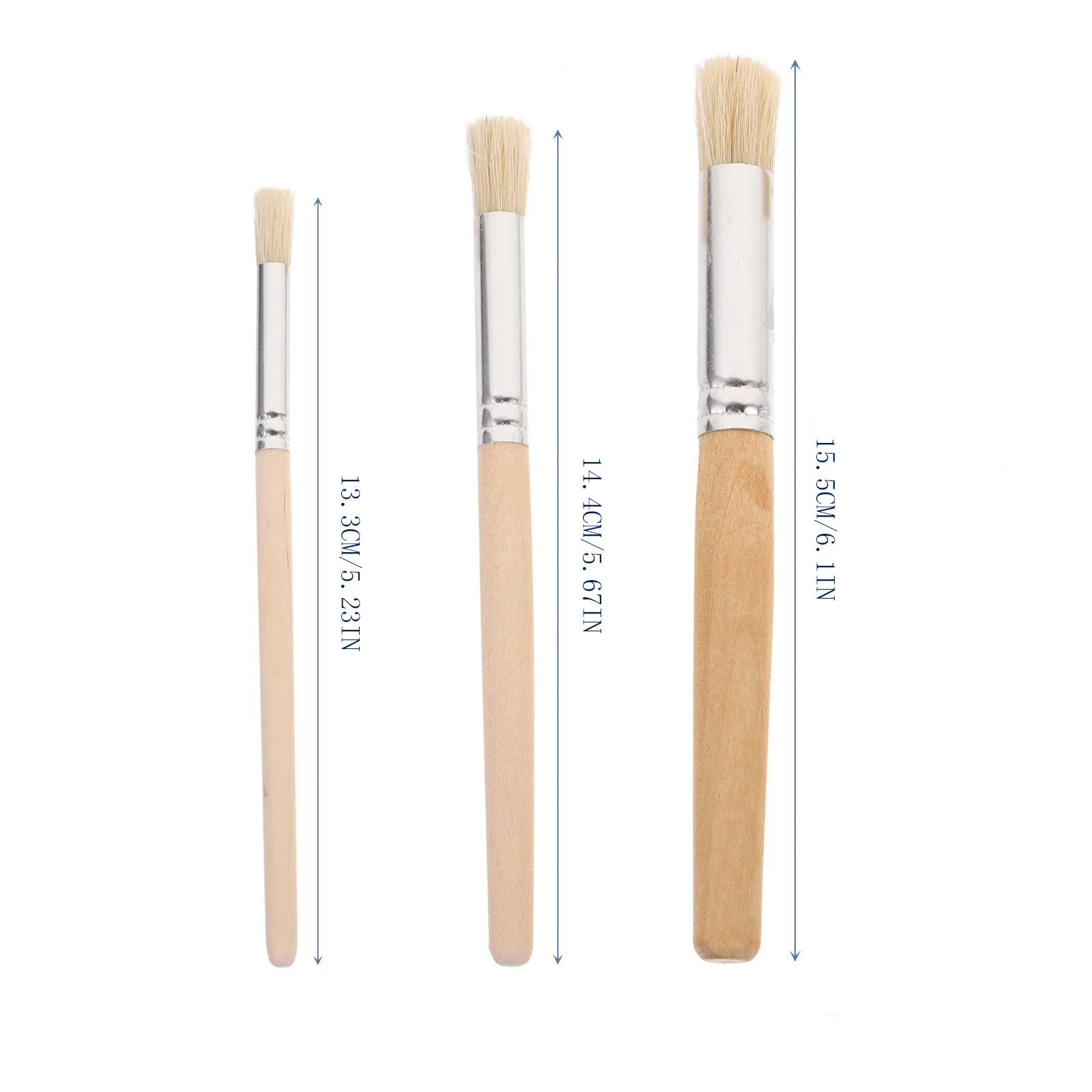 Stencil Paint Brush Set – 3/6/12/18pcs, Wooden Handle