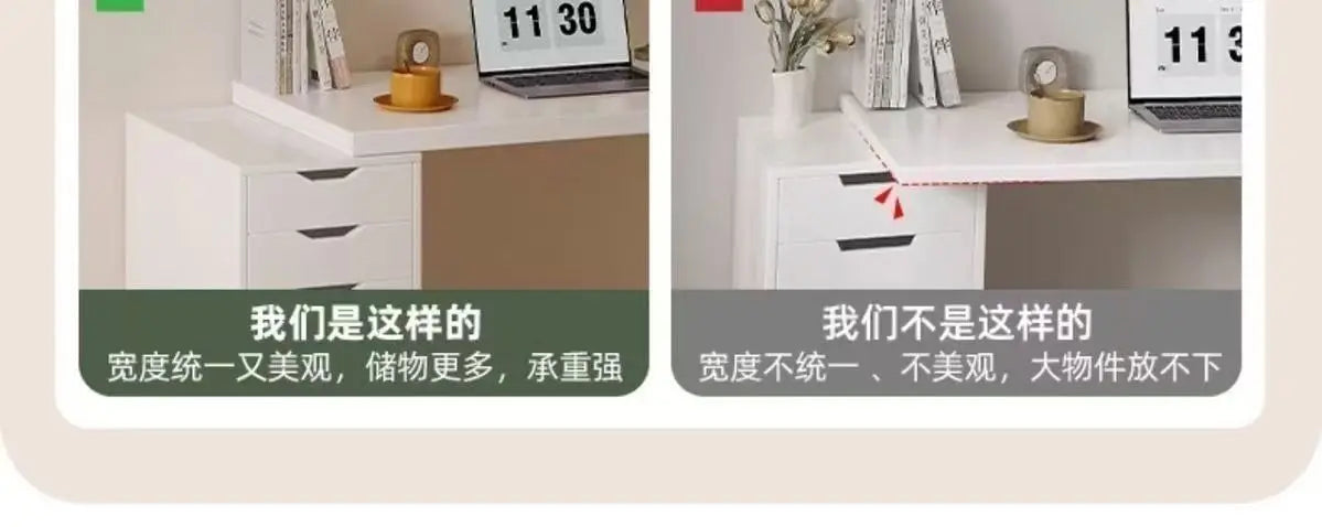Integrated Cream-Style Study & Work Desk – Girls’ Room
