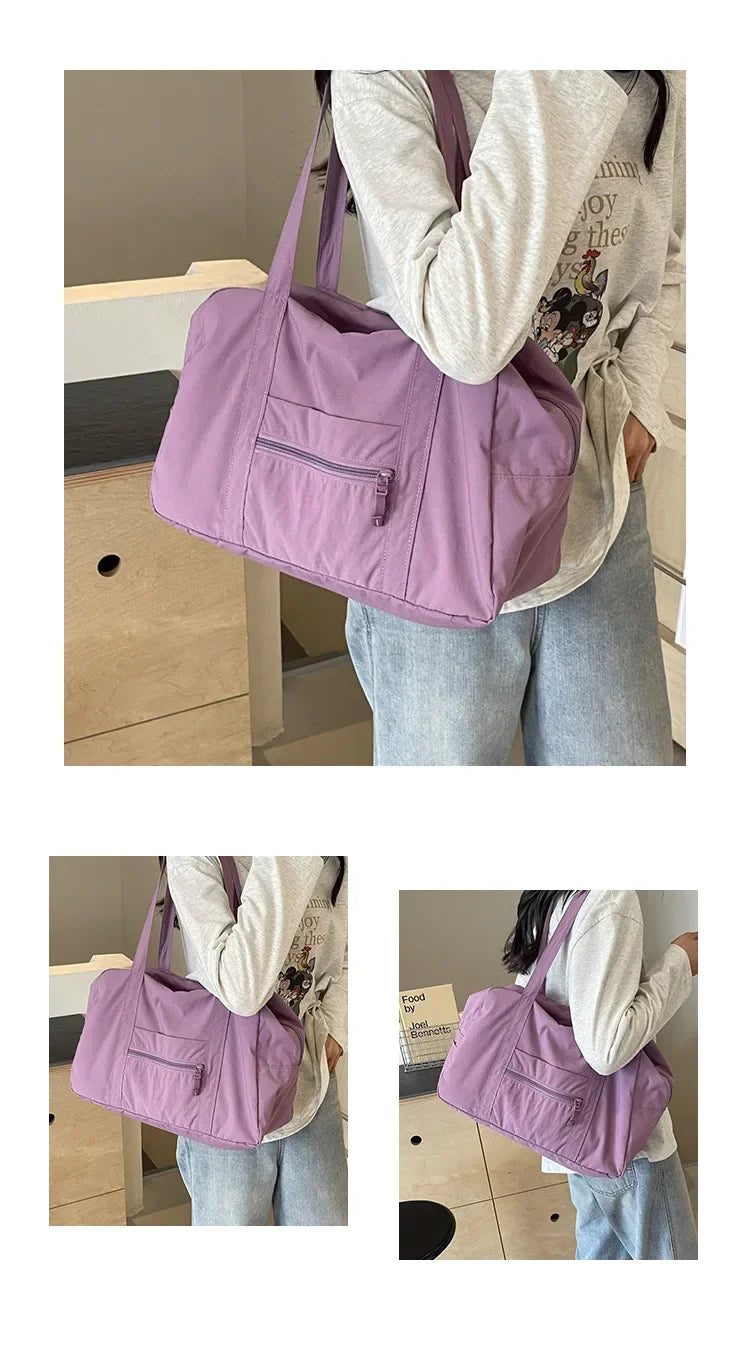 Casual Large Capaci Nylon Cloth Bag Women 2025 New Fashion Commuter Shoulder Bag Short-Distance Travel Bag Fitness Handb Women