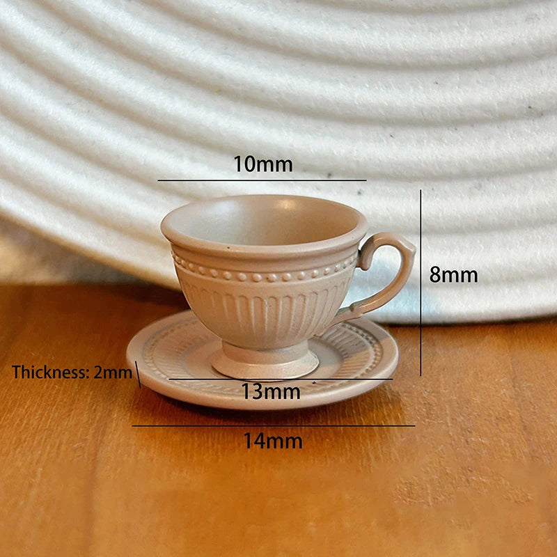 Miniature French Coffee Cup & Saucer Set