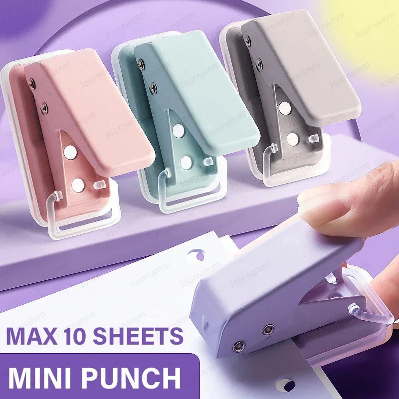 Single Hole Mini Paper Punch – Portable & Cute