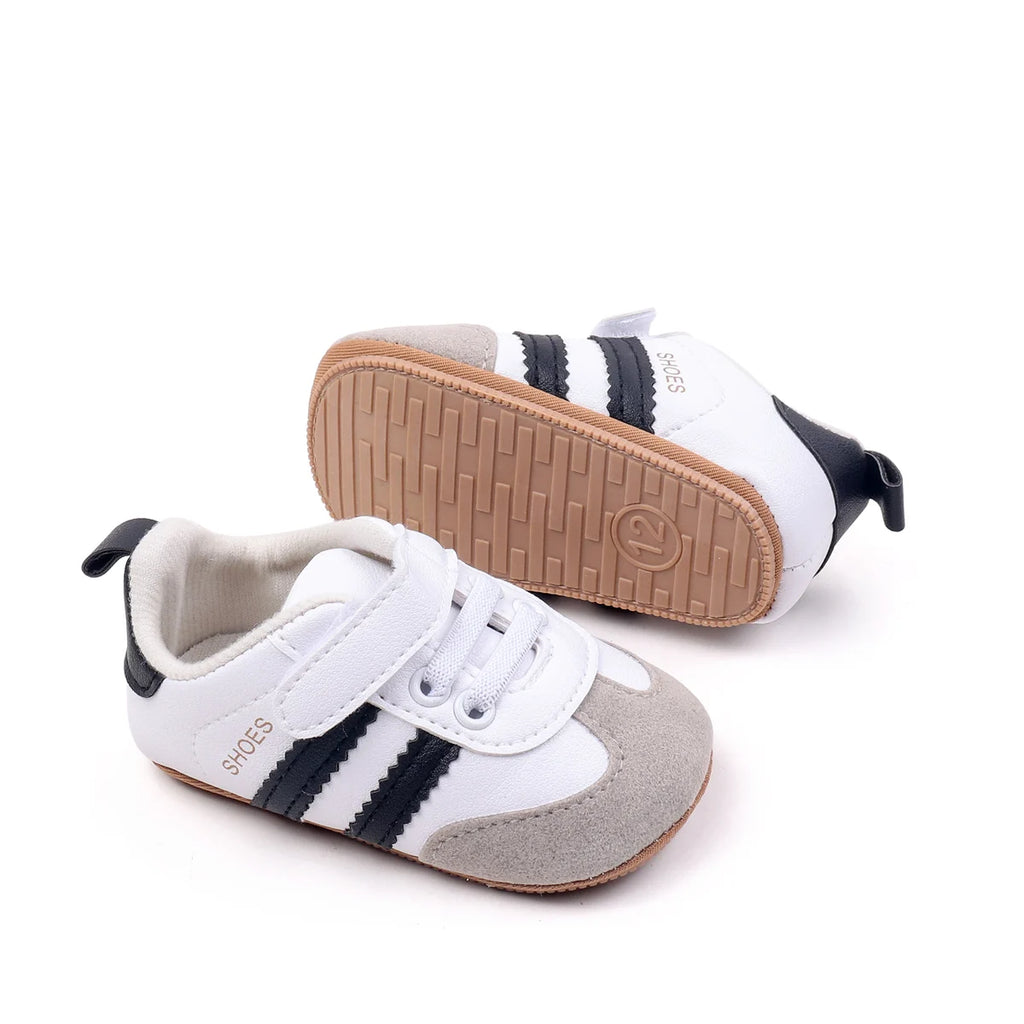 2025 Baby First Walking Shoes – Unisex PU Leather Toddler Sneakers 0-18M