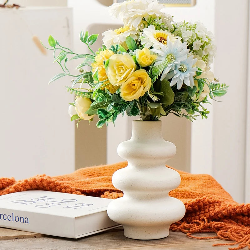 Creative White Plastic Vase – Home Decor