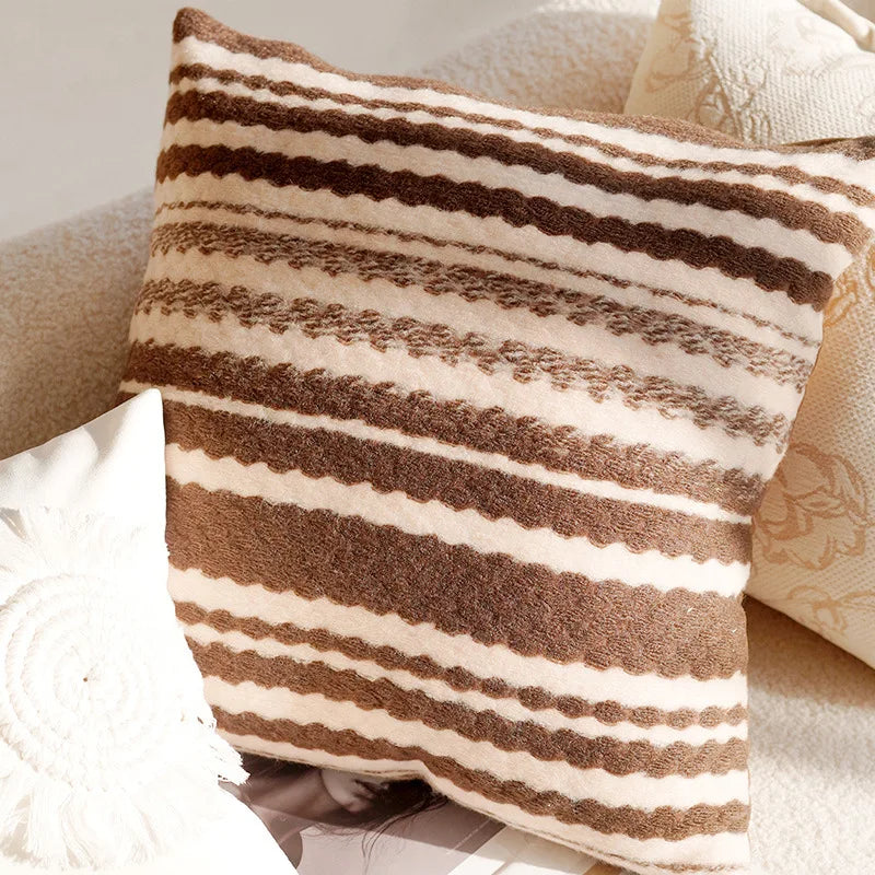 30X50/45X45CM Brown Throw Pillow Cover French Light Luxury Forest Stamping Waist Cushion Cover Decor Home Decorative Pillowcase