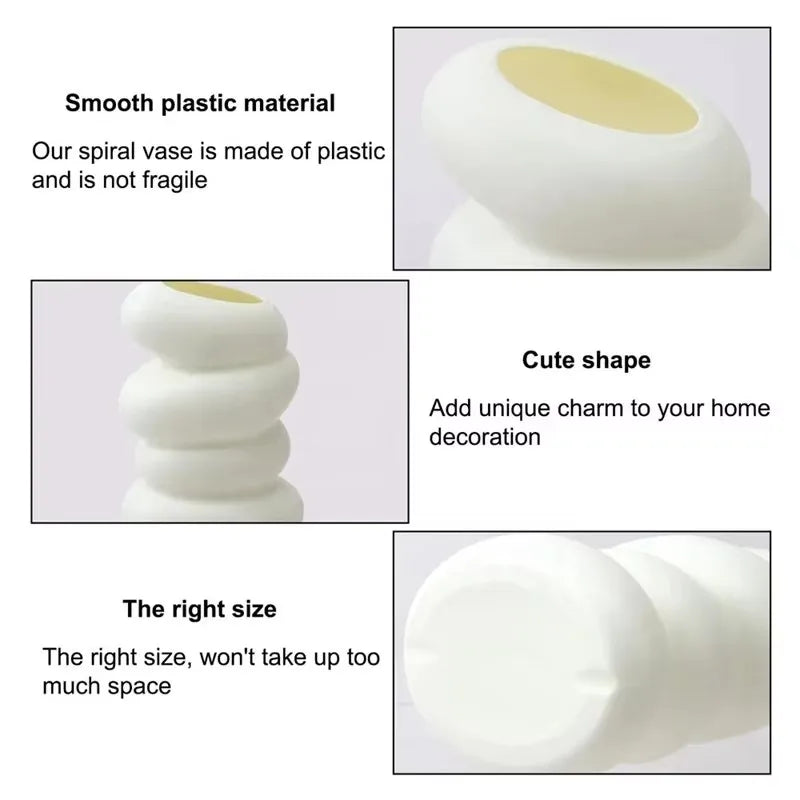 Nordic Spiral Plastic Vase