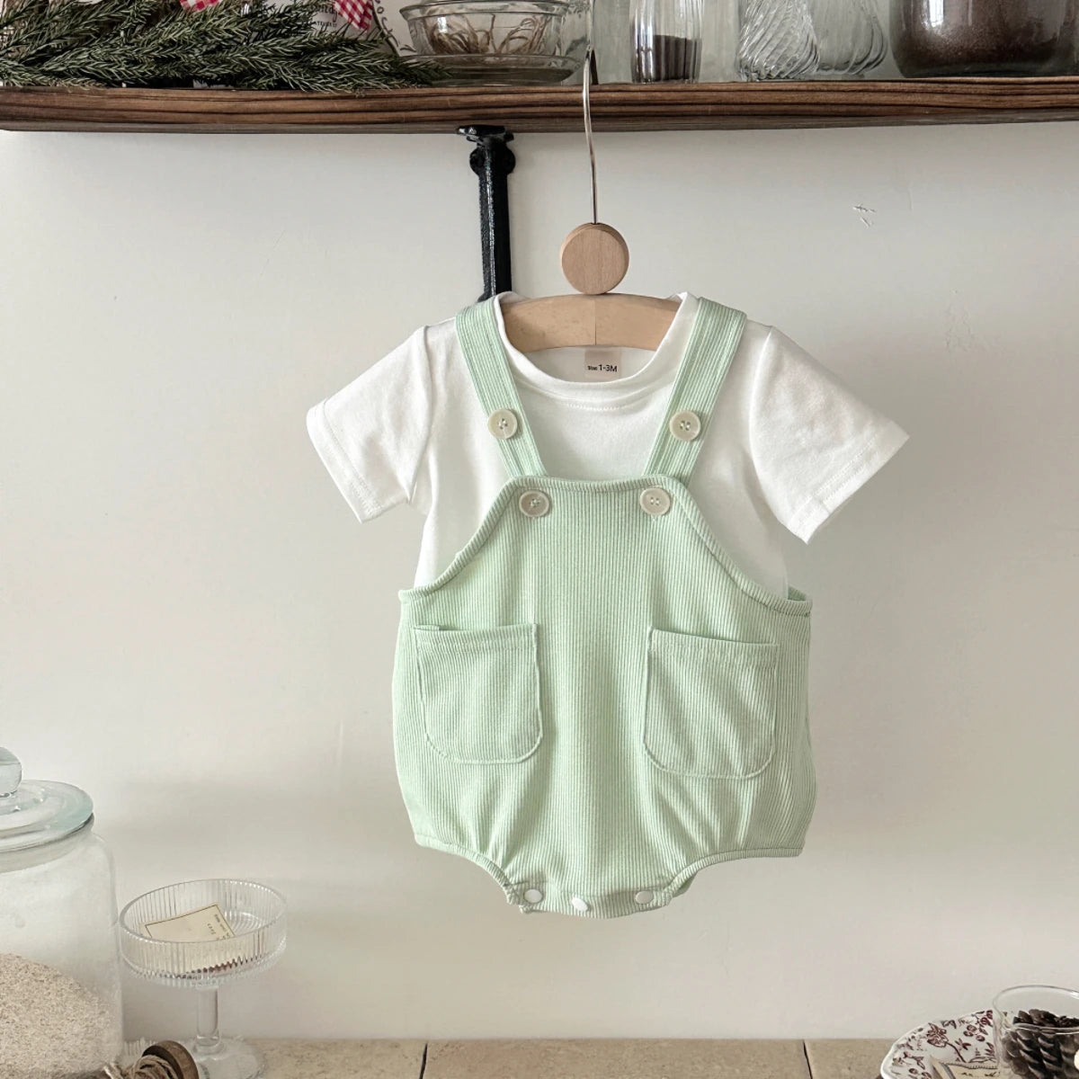 Baby Summer Corduroy Set – Top & Shorts (0–18M)