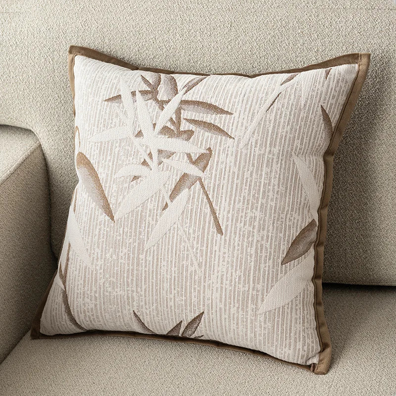Luxury Chenille Jacquard Throw Cushion Case Soft Cozy Bound Edge Design Pillowcase for Home Living Room Bed Sofa Decor
