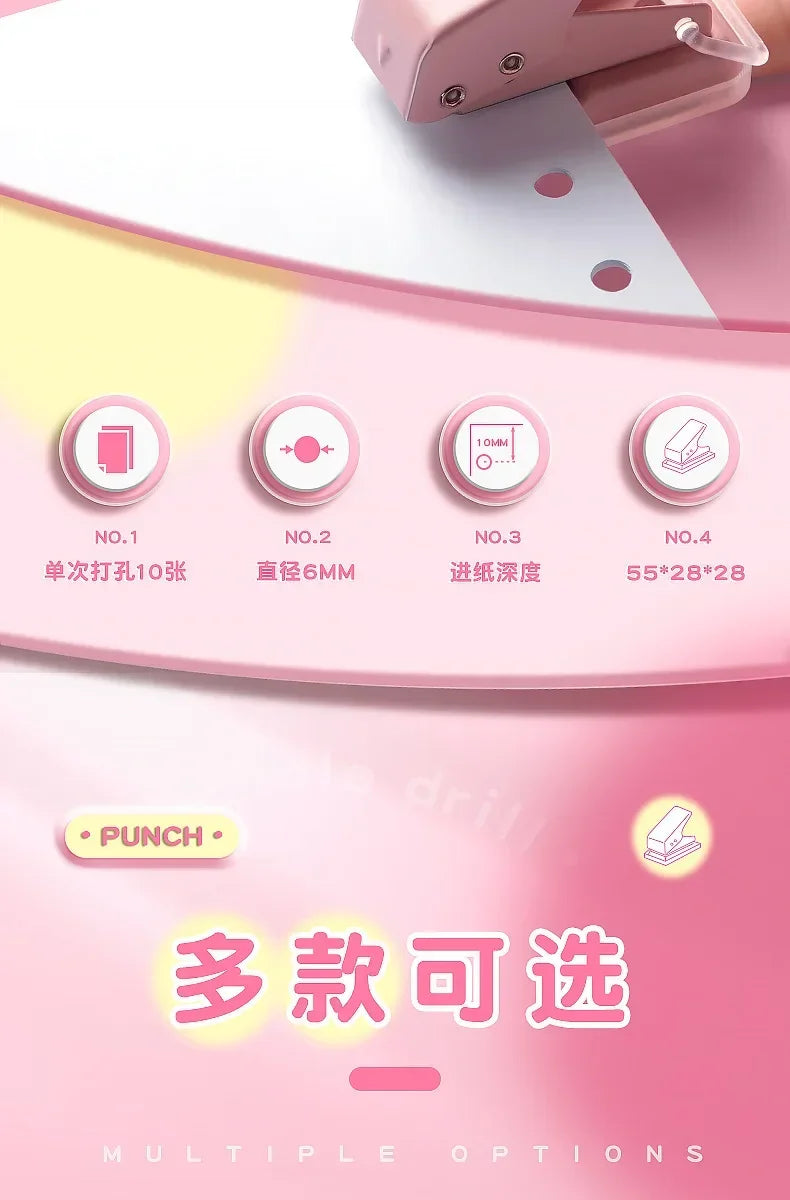 Single Hole Mini Paper Punch – Portable & Cute
