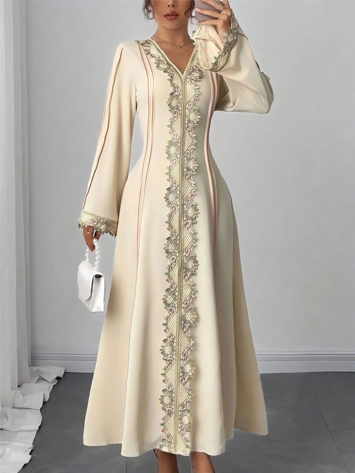 African Dresses For Women Elegant Spring Autumn Long Sleeve Dashiki Maxi Dress Ladies Traditional African Clothing Fairy Dreaes