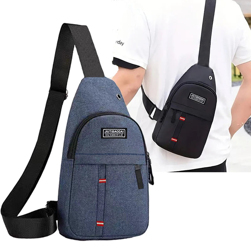 Unisex Adjustable Oxford Crossbody Bag – Single Shoulder Diagonal Chest Pocket