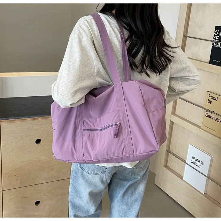 Casual Large Capaci Nylon Cloth Bag Women 2025 New Fashion Commuter Shoulder Bag Short-Distance Travel Bag Fitness Handb Women
