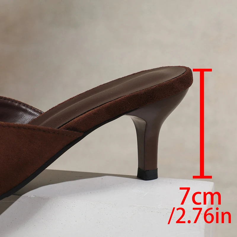 Summer Women Clip Toe High Heel Slippers Fashion Dress Slide Ladies Outdoor Evening Party Sandalias