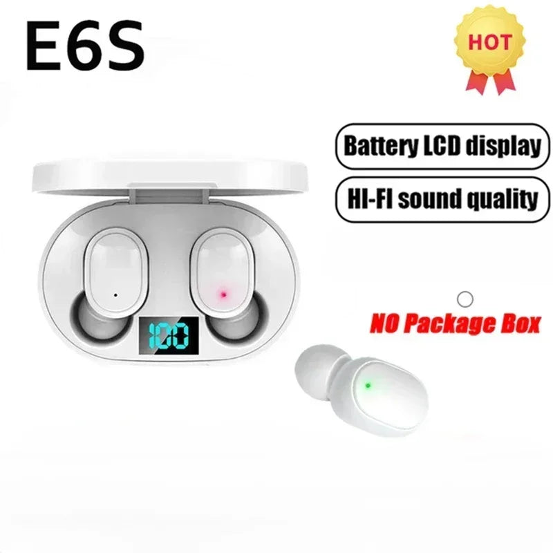 E6S TWS Wireless Bluetooth Earbuds – Noise Cancelling with Mic