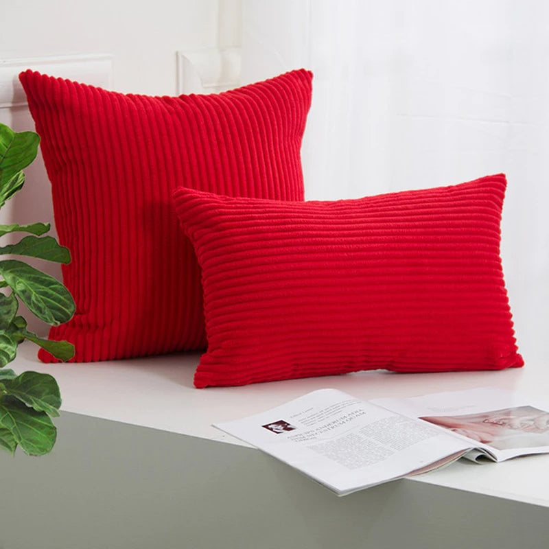 Corduroy Striped Cushion Cover 30x50/40/45/50/55/60cm Soft Comfortable Throw Pillow Case For Living Room Sofa Home Decoration