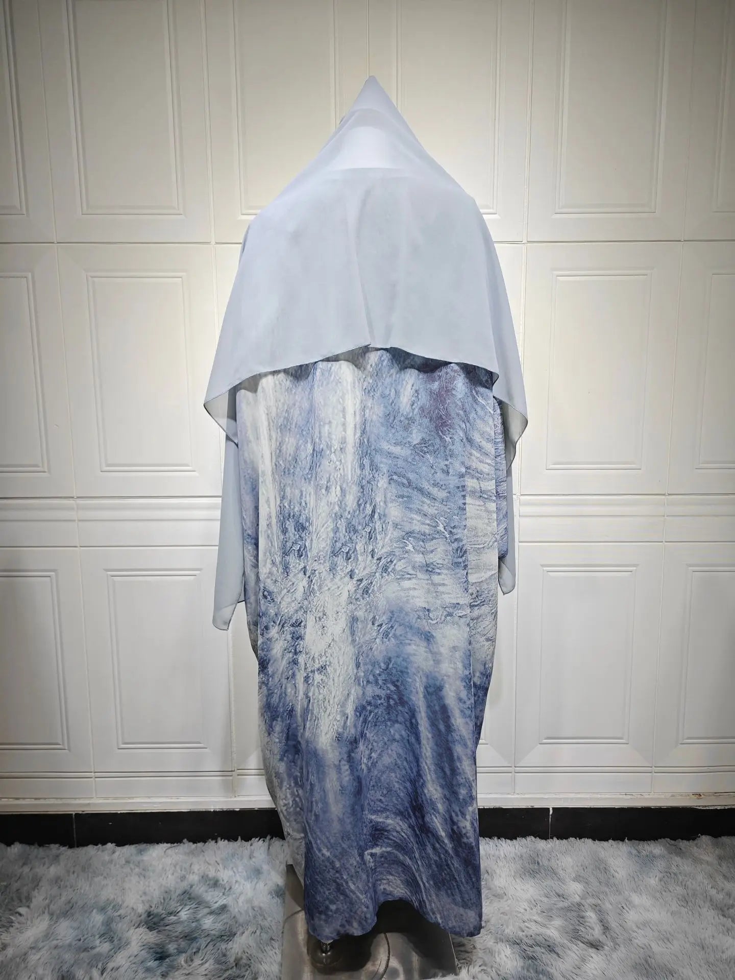 Women Muslim Abaya with Scarf Set DressRamadan Eid Print Cardigan Arab Long Robe Morocco Dubai Kaftan Islam Vestidos Jalabiya