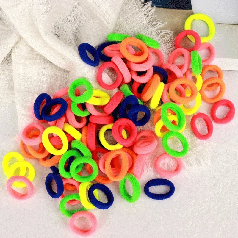 200/1000 PCS Colorful Nylon Elastic Hair Bands for Women & Girls – Small Ponytail Holders & Rubber Hair Ties
