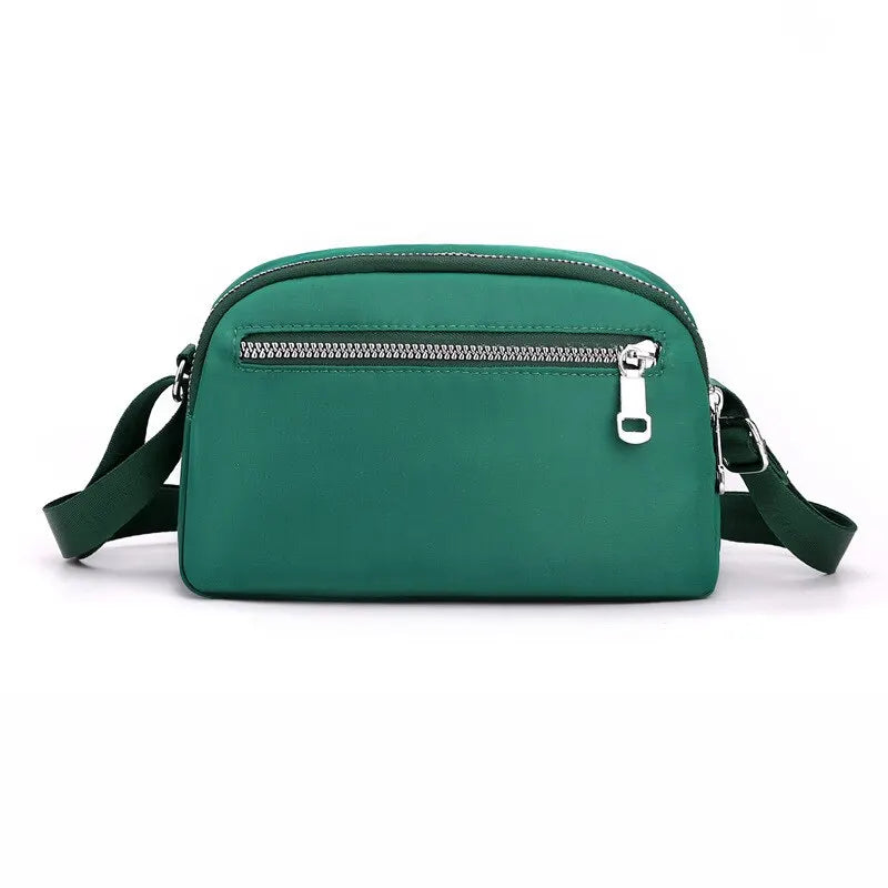 Women’s Waterproof Nylon Crossbody Bag – Large Capacity Casual Solid Color Messenger Shoulder Bag